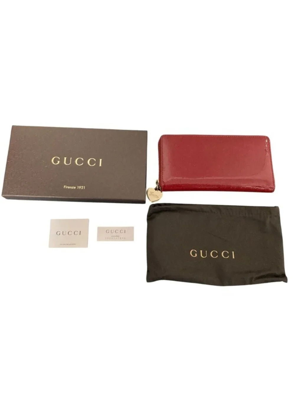 Gucci Micro Guccissima Patent Zip Around Wallet